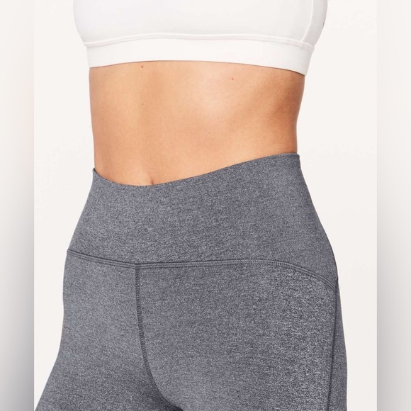 Lululemon Train Times Crop 17" in Heathered Black Size 6 - Picture 7 of 10